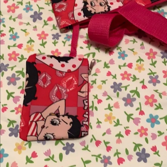 Betty Boop pink tote bag w/ attached wallet NWT - Picture 4 of 8